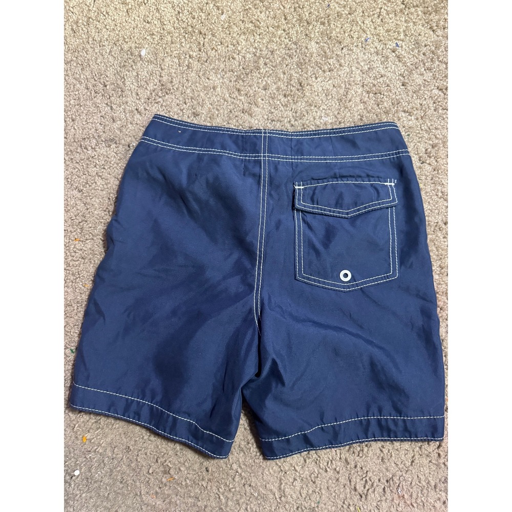 Hollister Mens Navy Blue Board Shorts Y2K Logo Swim Trunks XS - Picture 4 of 4